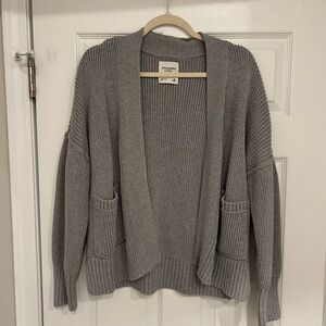 Abercrombie & Fitch Heather Gray Cardigan